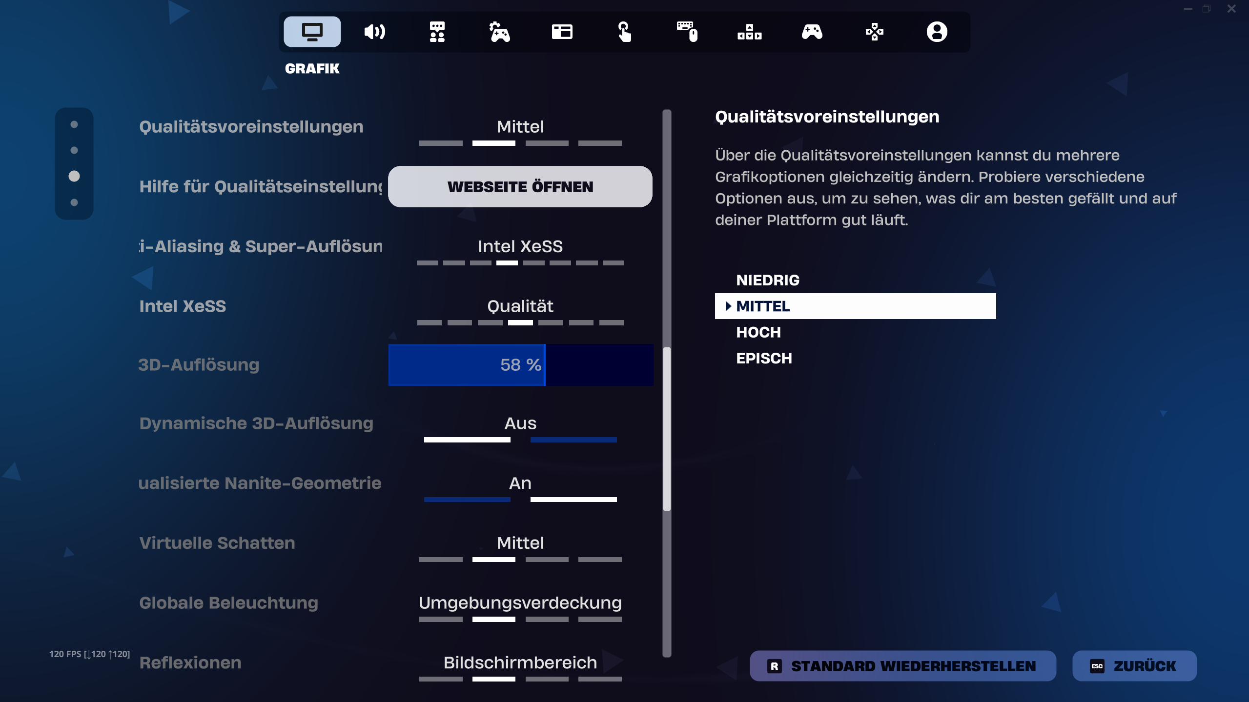 Fortnite Medium Preset DX12